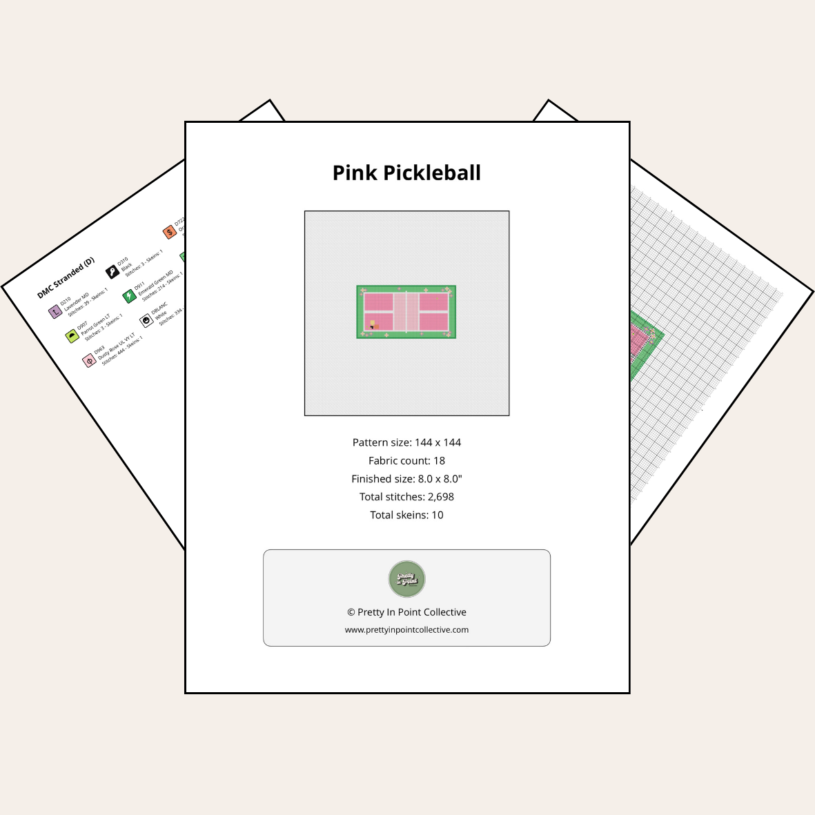 Pink Pickleball Court