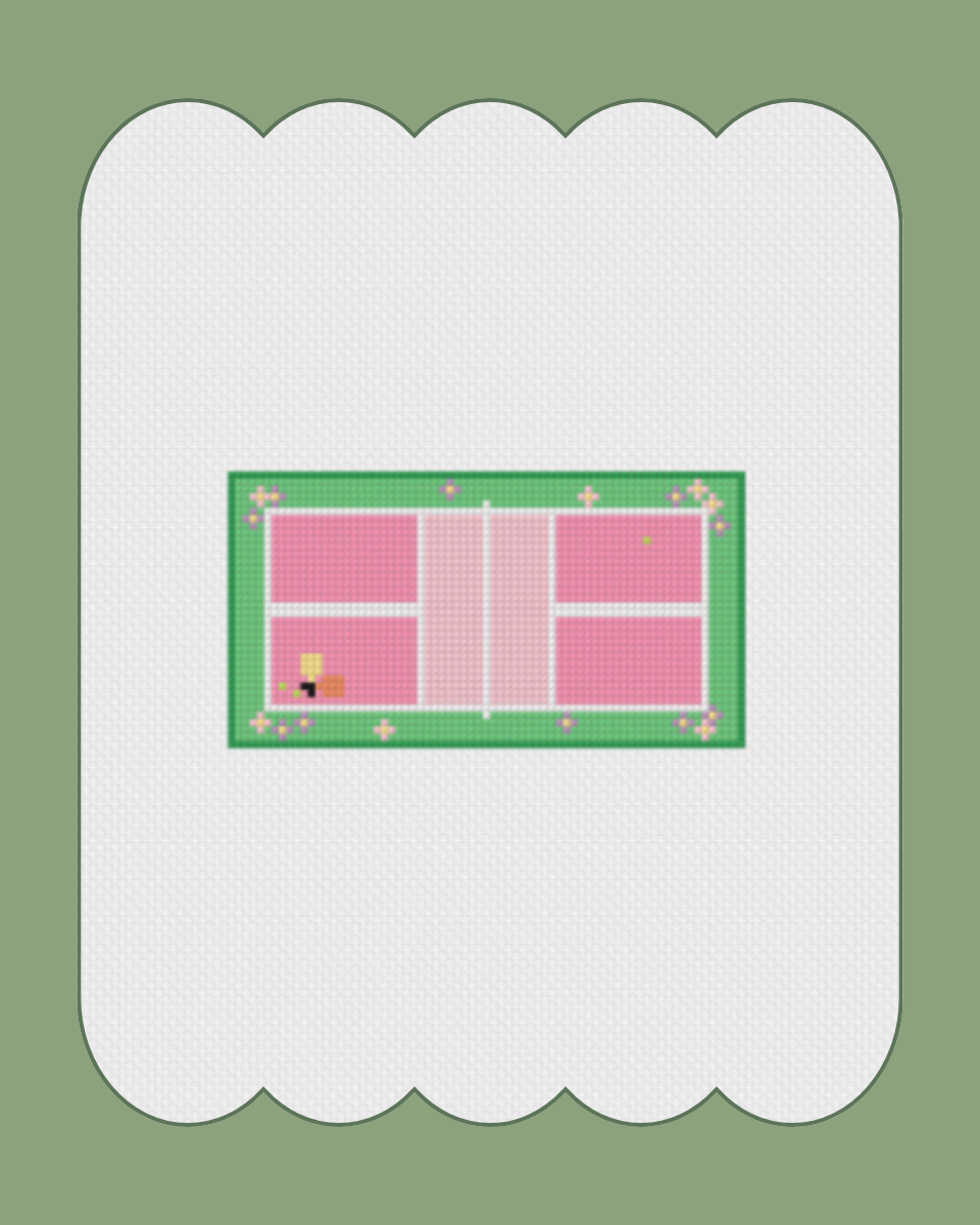 Pink Pickleball Court