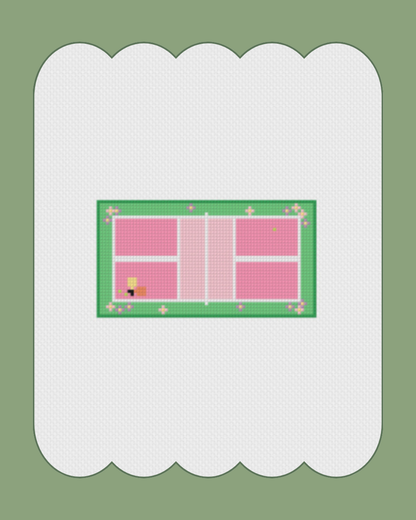 Pink Pickleball Court