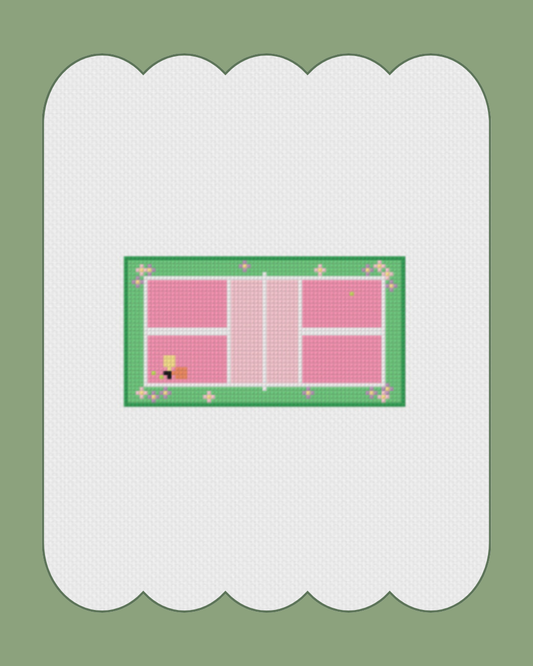 Pink Pickleball Court