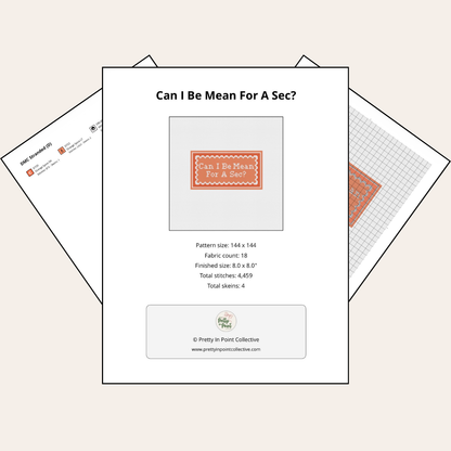 Can I Be Mean For A Sec? - Cross Stitch Kit