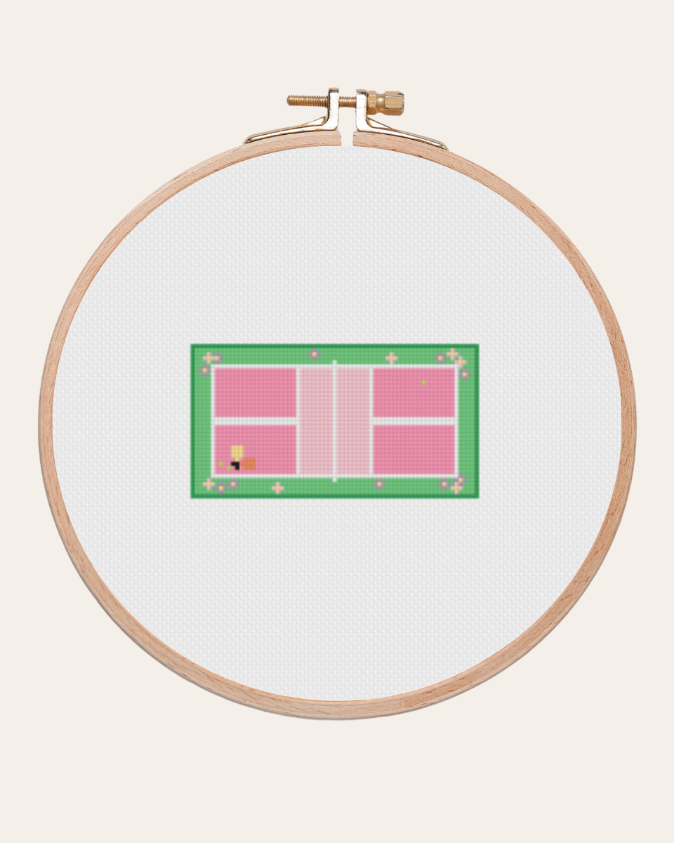 Pink Pickleball Court